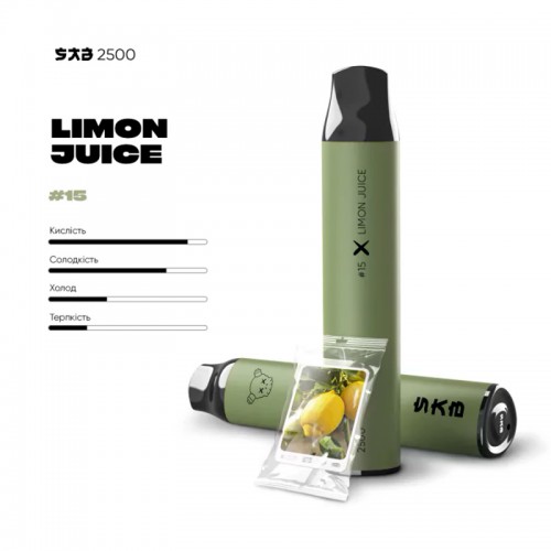 Одноразовая электронная сигарета — SAB 2500 Limon Juice