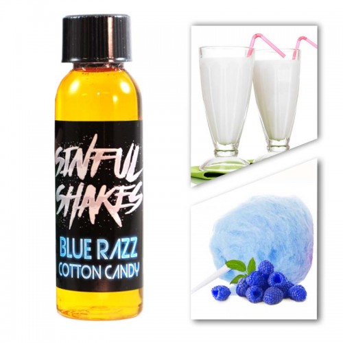 Премиум жидкость Sinful Shakes—Blue Razz Cotton Candy