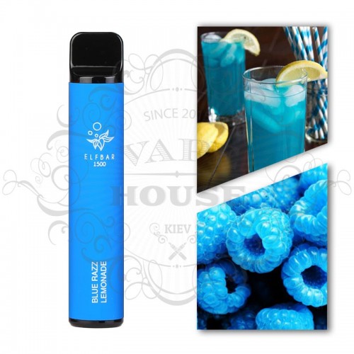 Одноразовая электронная сигарета — ELFBAR 1500 Blue Razz Lemonade