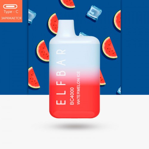 Одноразовая электронная сигарета — ELFBAR BC4000 Watermelon Ice