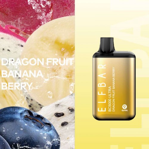 Одноразовая электронная сигарета — ELFBAR BC5000 Ultra Dragon Fruit Banana Berry