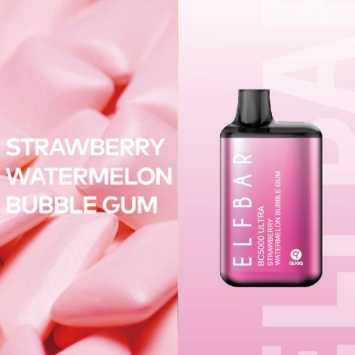 Одноразовая электронная сигарета — ELFBAR BC5000 Ultra Strawberry Watermelon Bubblegum