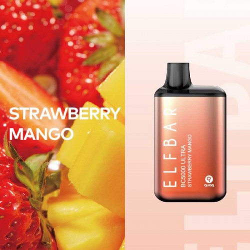 Одноразовая электронная сигарета — ELFBAR BC5000 Ultra Strawberry Mango