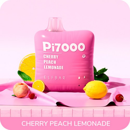 Одноразовая электронная сигарета — ELFBAR Pi7000 Cherry Peach Lemonade