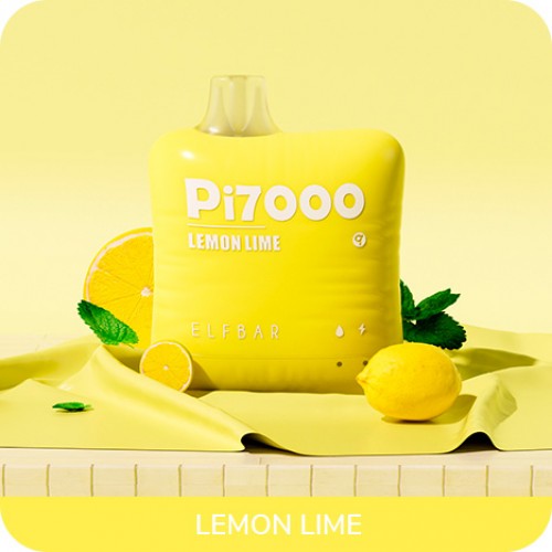 Одноразовая электронная сигарета — ELFBAR Pi7000 Lemon Lime
