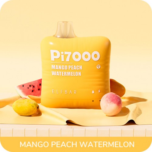 Одноразовая электронная сигарета — ELFBAR Pi7000 Mango Peach Watermelon