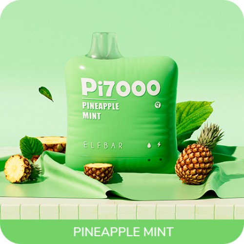 Одноразовая электронная сигарета — ELFBAR Pi7000 Pineapple Mint