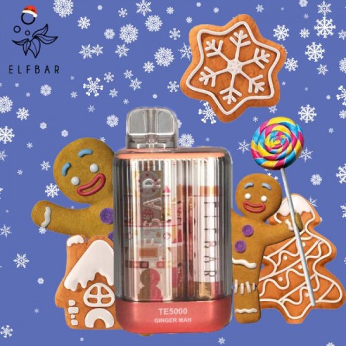 Одноразовая электронная сигарета — ELFBAR TE5000 Ginger Man Christmas Edition