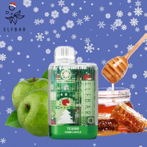 Одноразовая электронная сигарета — ELFBAR TE5000 Honey Apple Christmas Edition