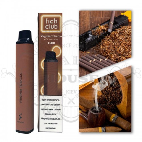 Одноразовая электронная сигарета — Fich Club Virginia Tobacco