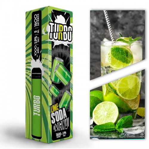 Одноразовая электронная сигарета — Turbo - Lime Soda 1600 затяжек