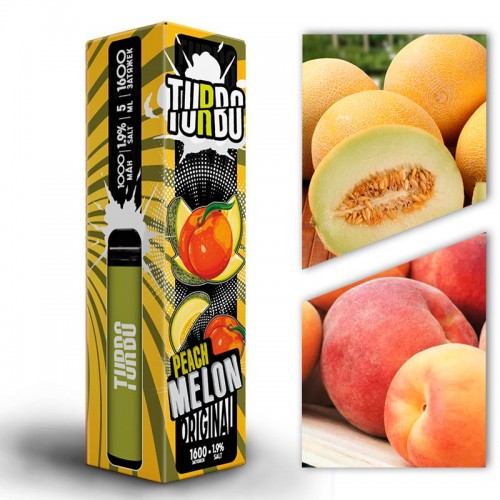 Одноразовая электронная сигарета — Turbo - Peach Melon 1600 затяжек