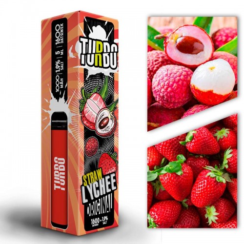 Одноразовая электронная сигарета — Turbo - Strawberry Lychee 1600 затяжек