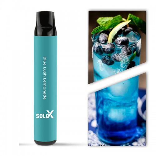 Одноразовая электронная сигарета — Vapeman Solo X 1500 Blue Lush Lemonade