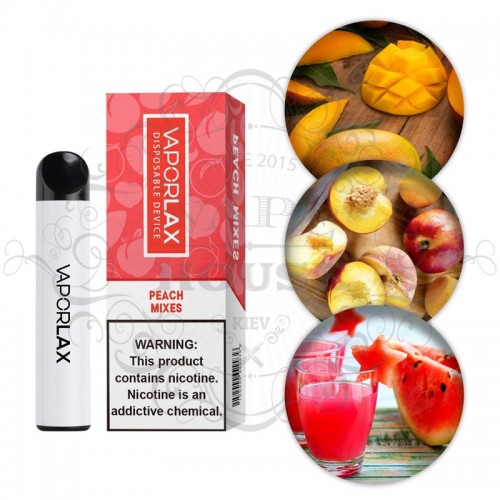 Одноразовая электронная сигарета — Vaporlax 1500 Peach Mix