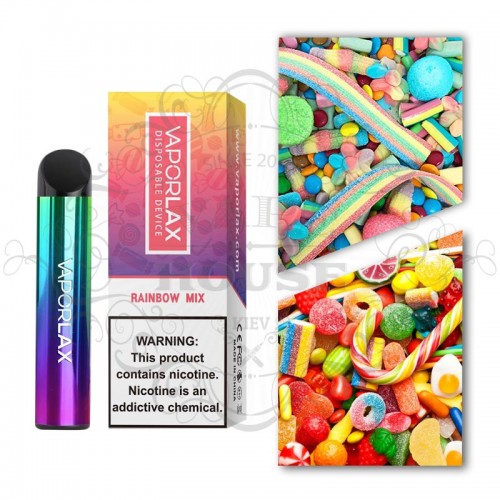 Одноразовая электронная сигарета — Vaporlax 1500 Rainbow Mix